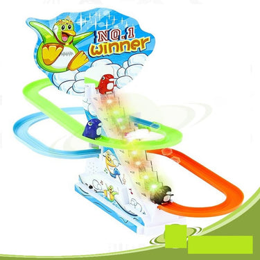 Electric Funny Penguin Track Set With Light & Music